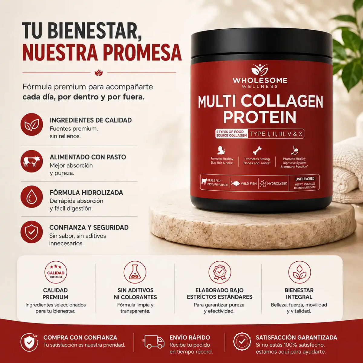 CollagenGlow™️ Piel, cabello y articulaciones renovadas desde adentro
