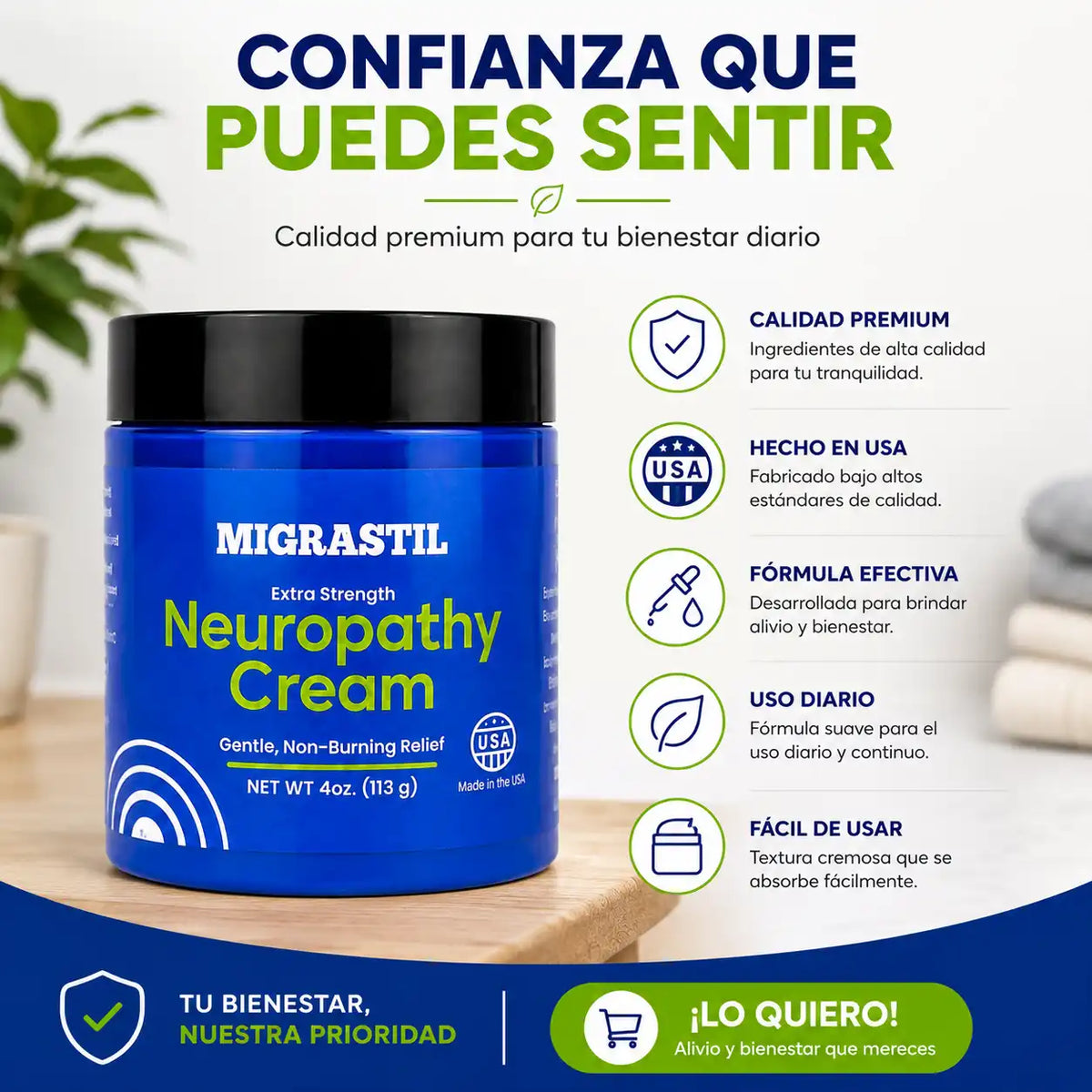 Migrastil™️ Alivio suave para pies y manos