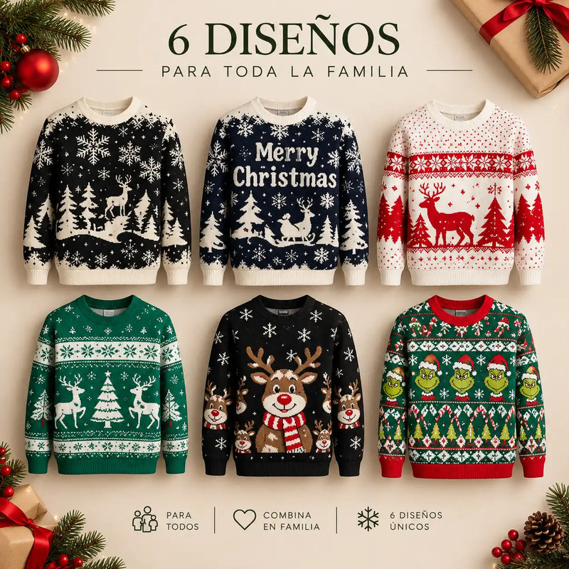 Buzo Navideño Familiar con Estampado