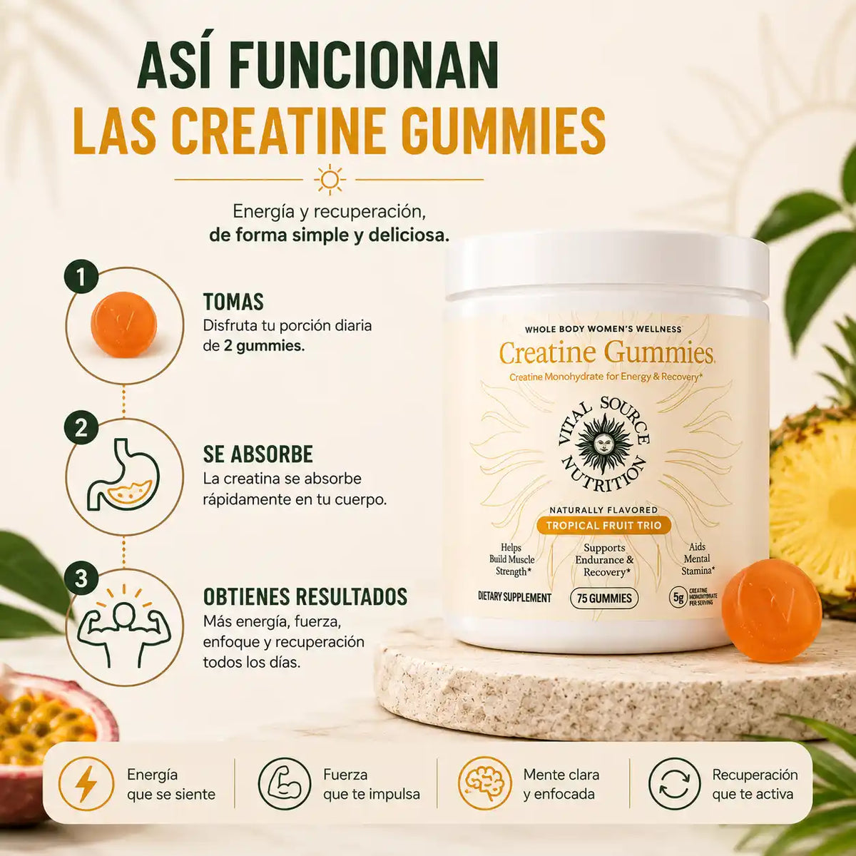 Creatine Gummies™️  Fuerza real para tonificar tu cuerpo