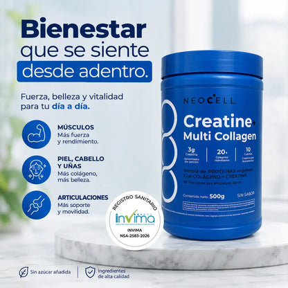 NeoCell™️Creatina 500g — Colágeno y Fuerza en Cada Porción